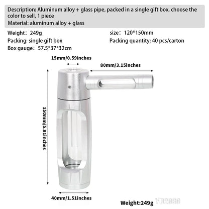 High Quality Shisha Water Pipes Detachable Hookah Tobacco Portable Курительная Трубка Smoking Gift For Men