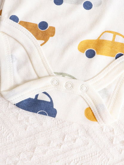 5-Pack Baby Boy Long Sleeve Onesies – Cotton (0-9M)