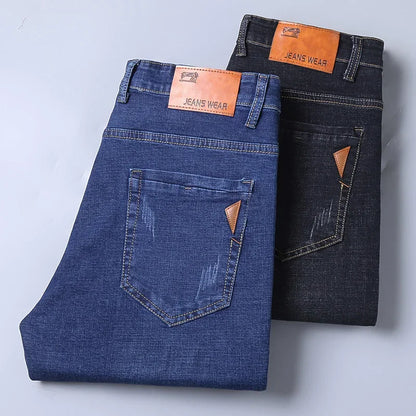 Slim Fit Straight Denim Trousers