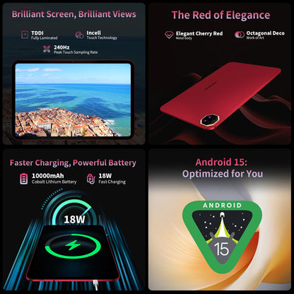Teclast T65 Plus Android 15 Tablet 13.4" 120Hz IPS 20GB RAM(8GB+12GB) 256GB ROM 10000mAh Dual 4G TLE GPS 13MP AI Camera T65Plus
