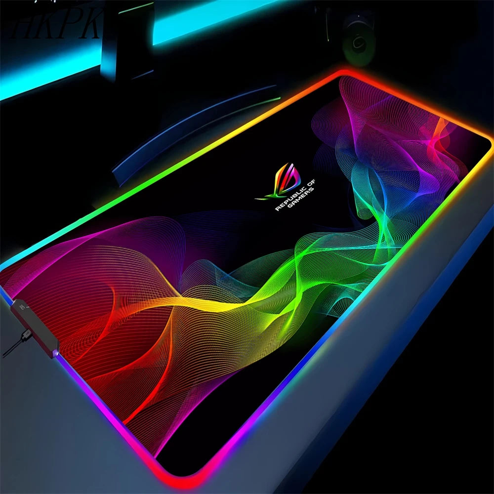 Black Mouse Pad, Gaming Mouse Pad, Anime Gaming Pad, Gaming Rug, Computer XXL Cute Mouse Pad, Large Gaming Keyboard Rug.
