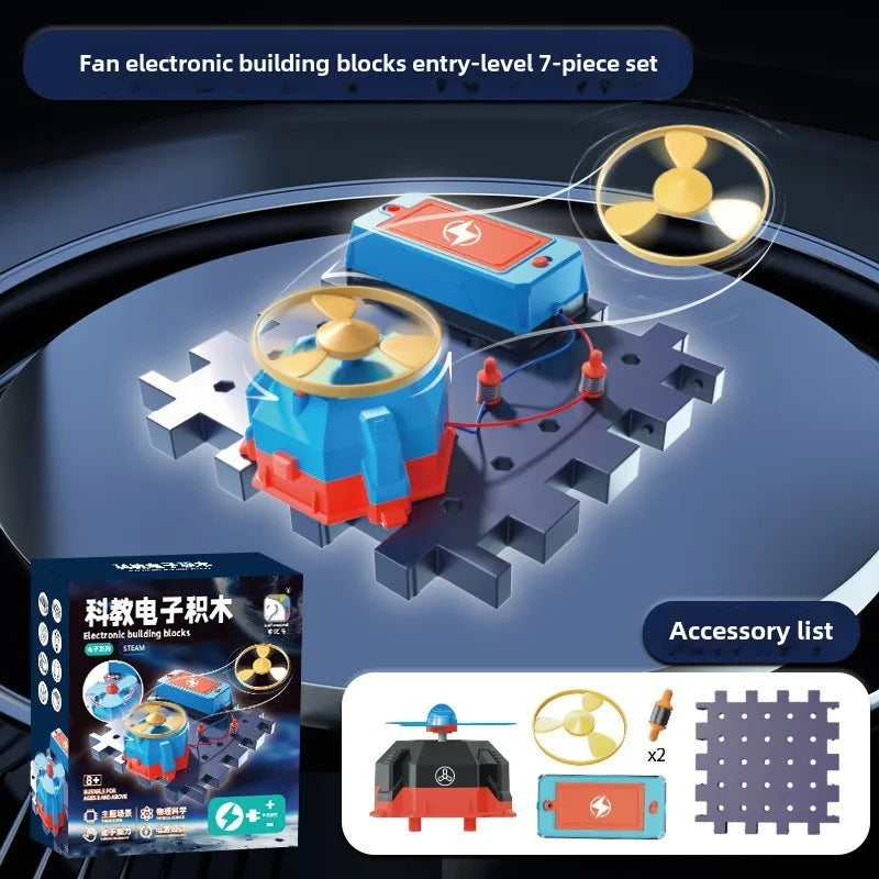 STEAM Electronic Building Blocks DIY Science Experiment Kit Simulated Circuit Assembly Toy Basic Electrical Knowledge Education