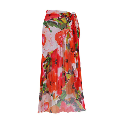 2025 Floral Cover Up Swimsuit Skirt Women Swimwear Patchwork Bathing Suit Sliming Monokini Swimsuit Solid Padded Swimming Suit