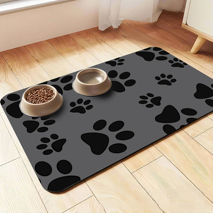 VIKAMA Cartoon Pet Floor Mats Diatomite Non-Slip Water Absorption Wear-Resistant Leakage Easy To Clean Dog Food Mat Cat Food Mat