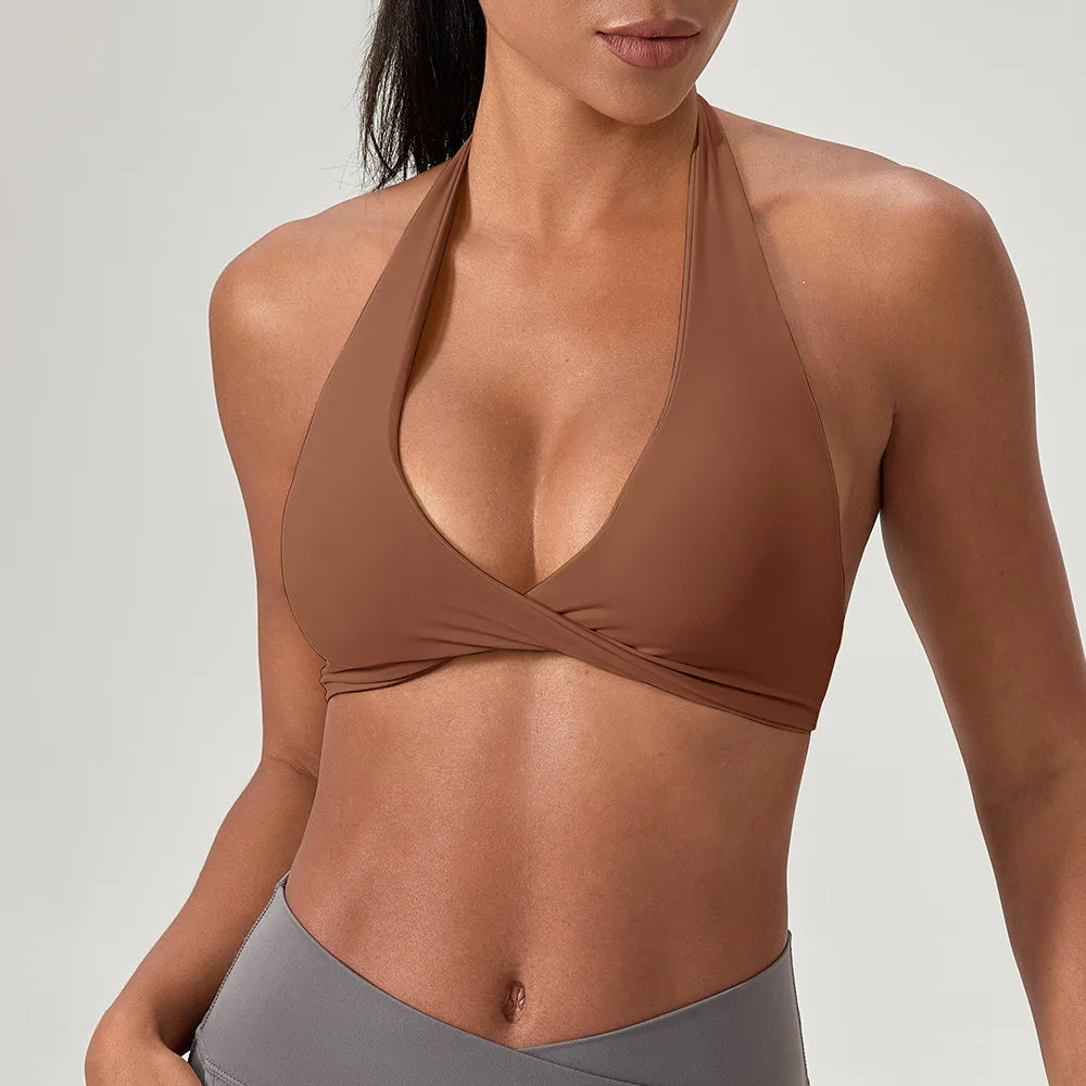 Criss Cross Padded Yoga Sports Bra