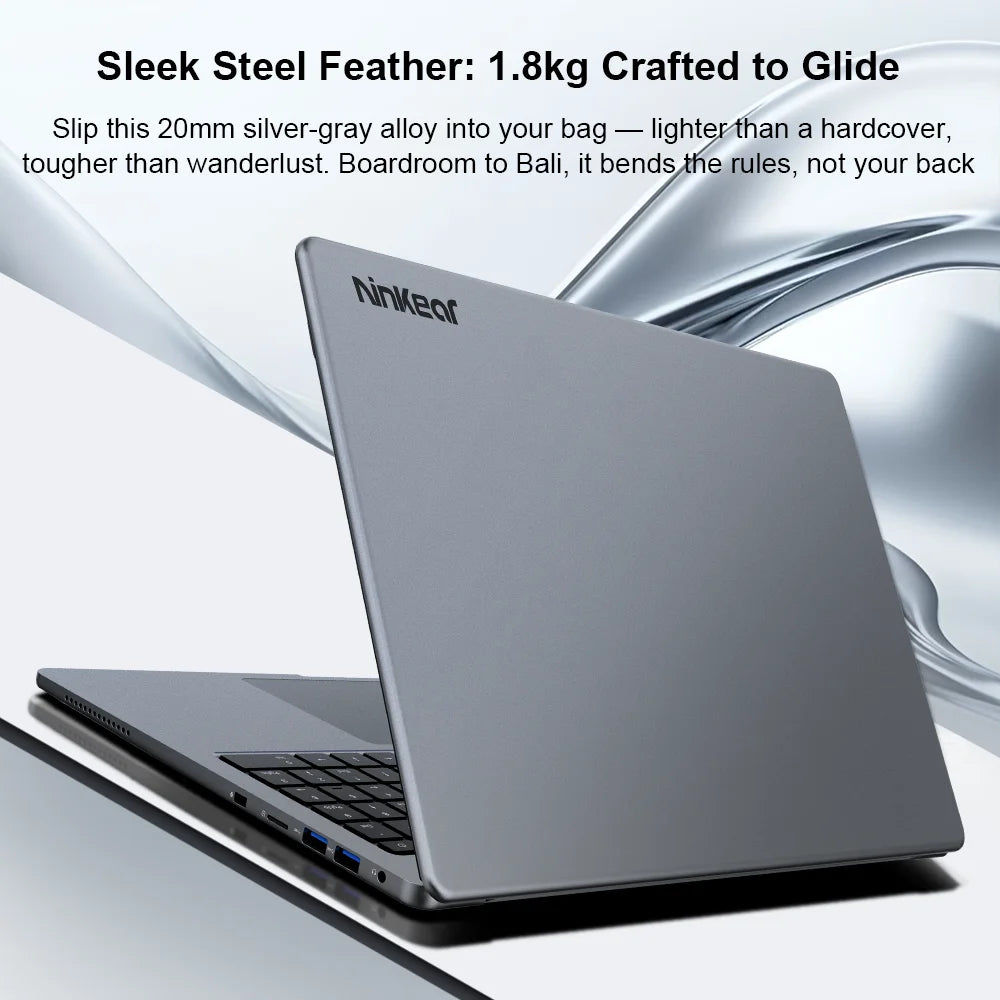 Ninkear A15 Pro Laptop AMD Ryzen 5,16 inch 120Hz 2560*1600 Display Screen 16GB 1TB Fingerprint Unlock Notebook Computer