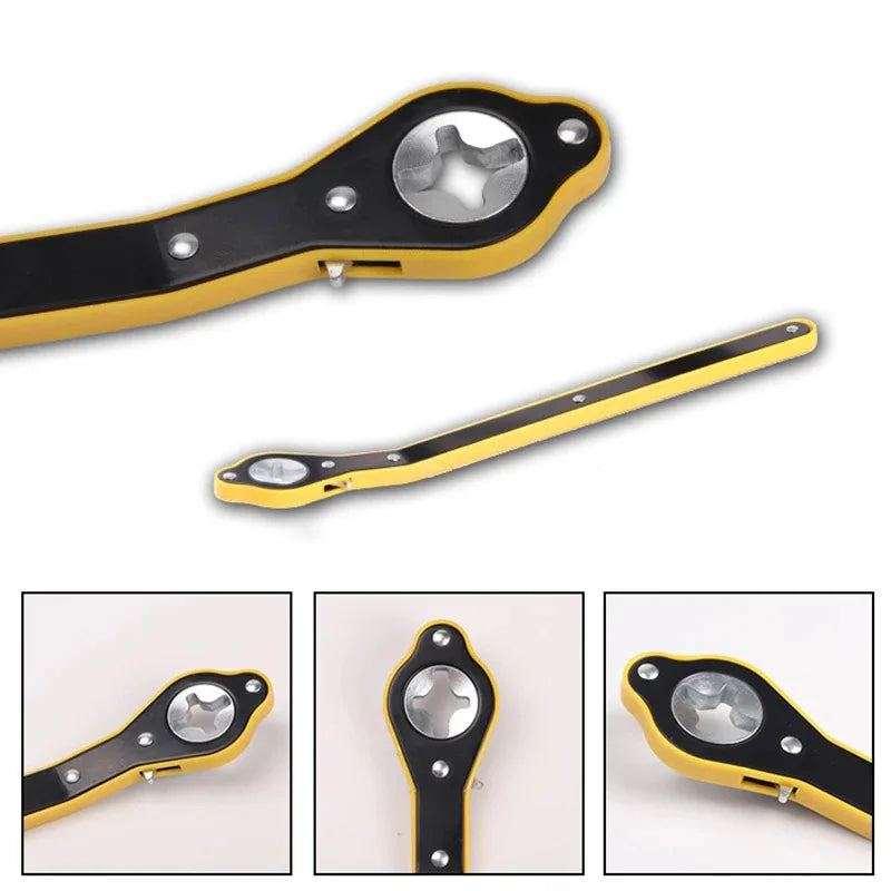 Automotive Labor-Saving Long Handle Jack Ratchet Wrench Automotive Key Tire Suspension Ear Wrench Automotive Maintenance Tool