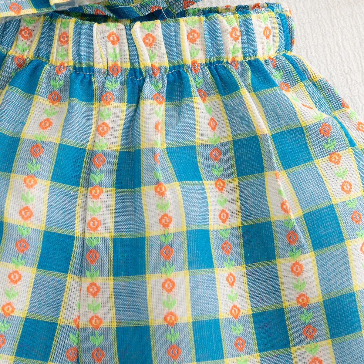 New Baby Clothes Girl 2 Pieces Checkered Top Shorts Cute Sweet Girl'S Sets Leisurely Vacation Baby Newborn Items