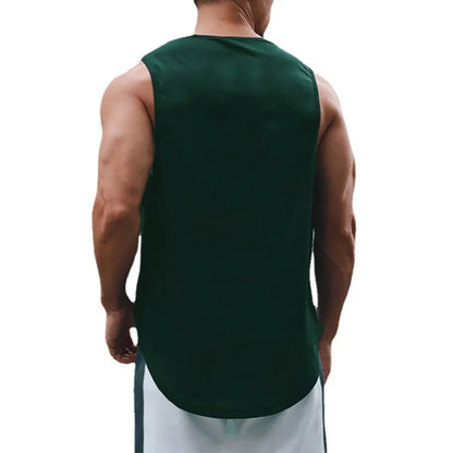 Japanese Anime Turtle Script Printed Mens Gym Clothing Fitness Vest Quick Dry Bodybuilding Tank Top Muscle Sleeveless Shirt