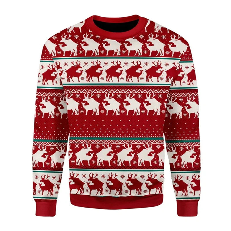 Ugly Christmas Sweater Women Men 3d Print Autumn Winter Pullover Cartoon Pattern Men Clothing New Casual Daily Wear Sweatshirts
