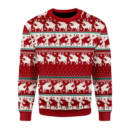 Ugly Christmas Sweater Women Men 3d Print Autumn Winter Pullover Cartoon Pattern Men Clothing New Casual Daily Wear Sweatshirts