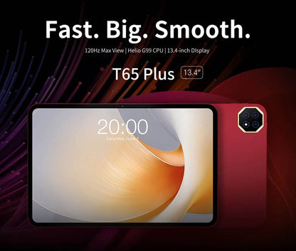 Teclast T65 Plus Android 15 Tablet 13.4" 120Hz IPS 20GB RAM(8GB+12GB) 256GB ROM 10000mAh Dual 4G TLE GPS 13MP AI Camera T65Plus